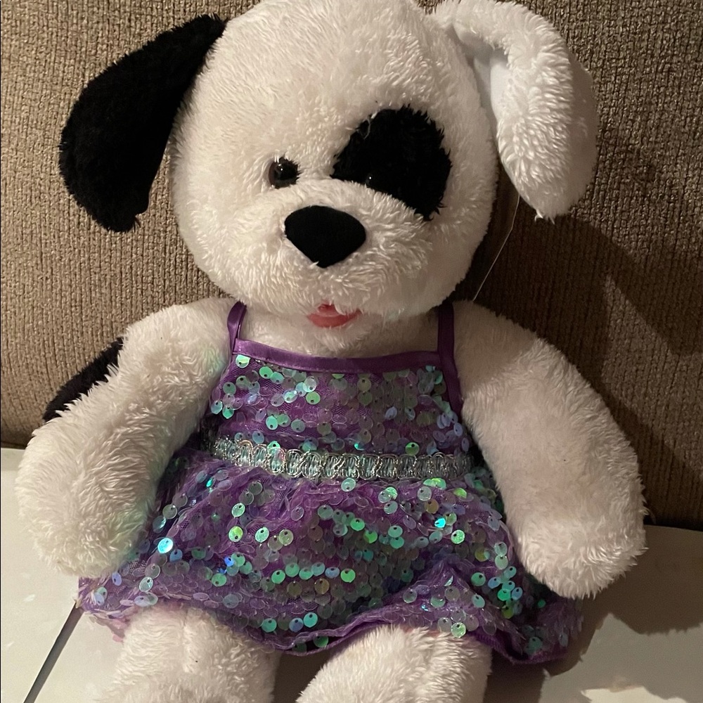 Build A Bear Stuffed Animal Dog w/dress